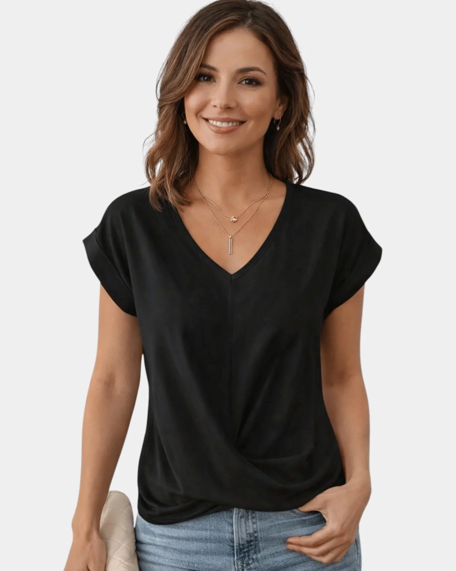 Patricia | V-neck top with tummy control effect