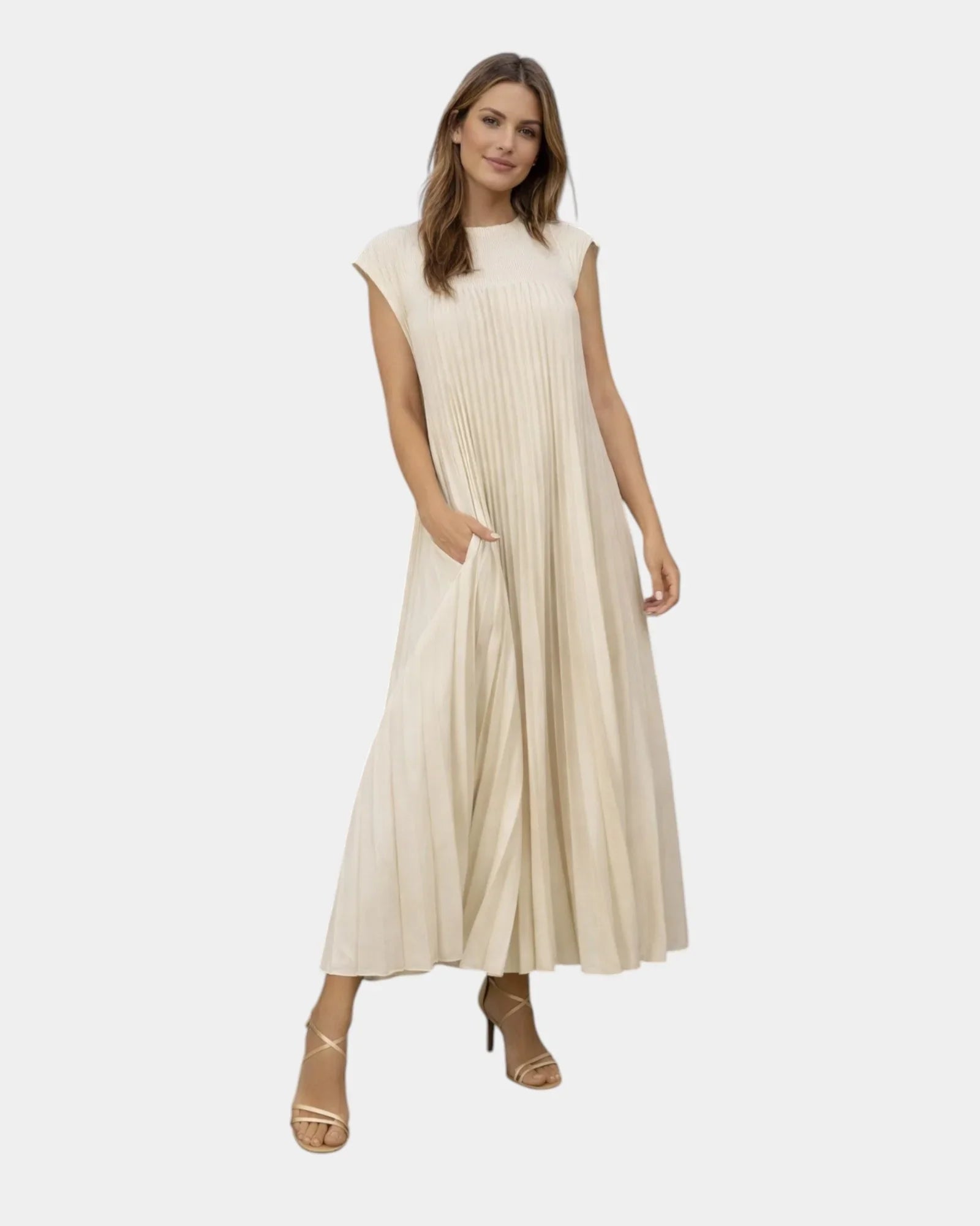 Marianne | Pleated Midi Dress