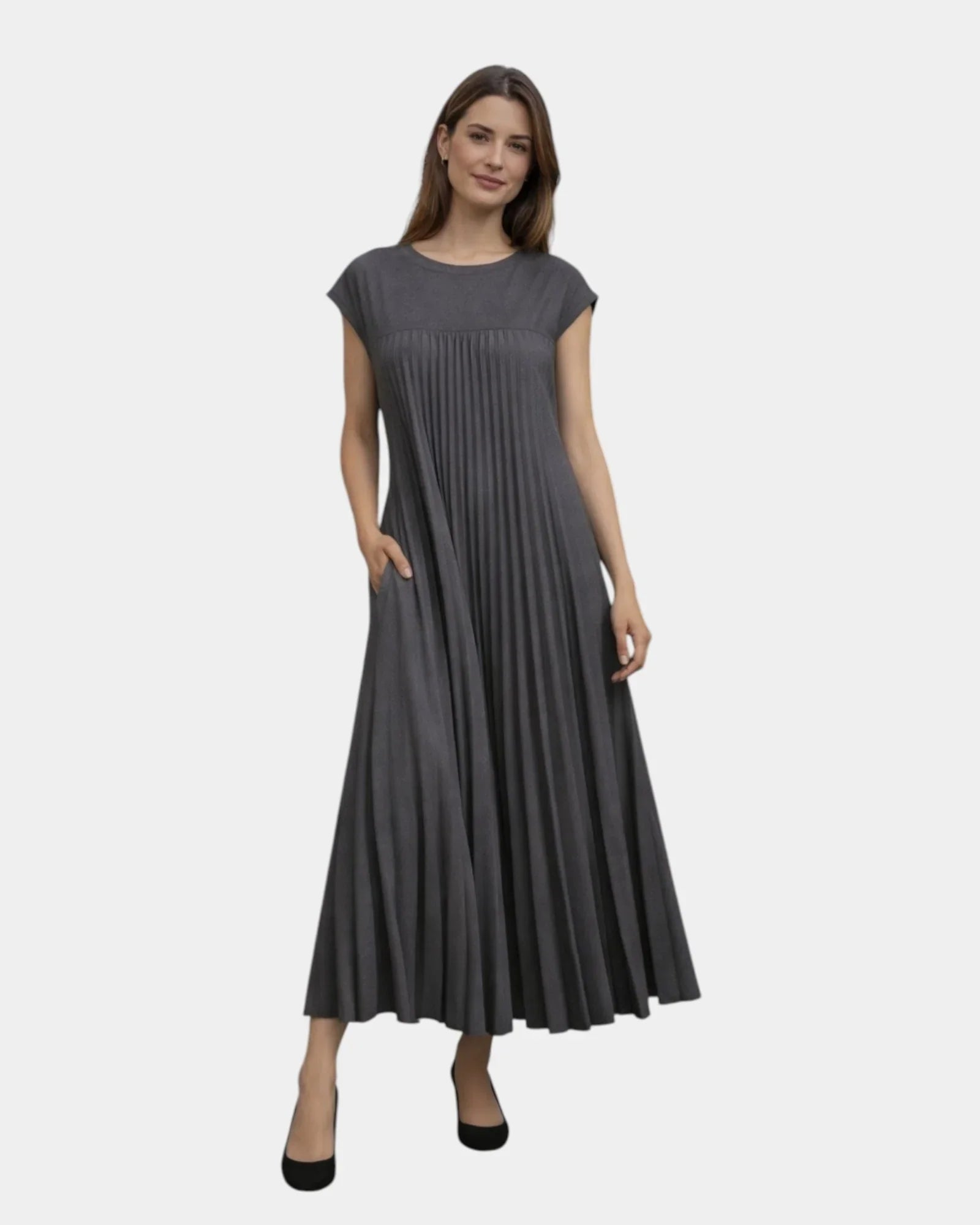 Marianne | Pleated Midi Dress