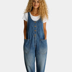 Lorena | Vintage washed cotton denim overalls