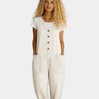 Lorena | Vintage washed cotton denim overalls