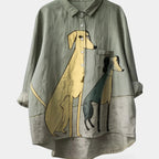 Jade | Timeless blouse with print