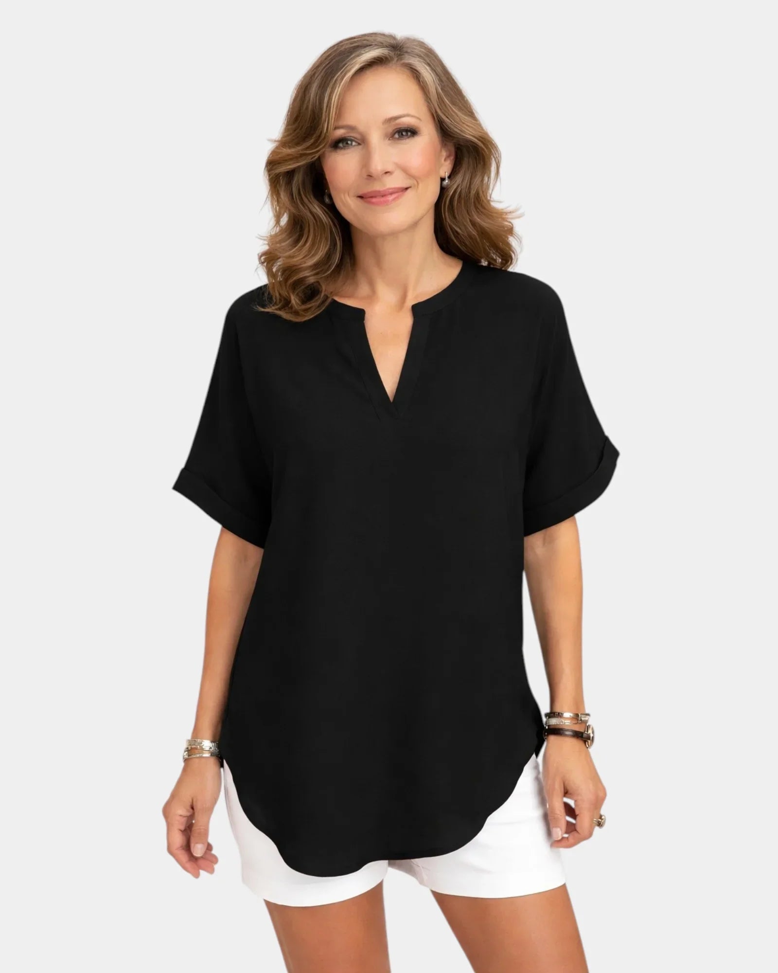 Dóris | Lightweight V-neck top
