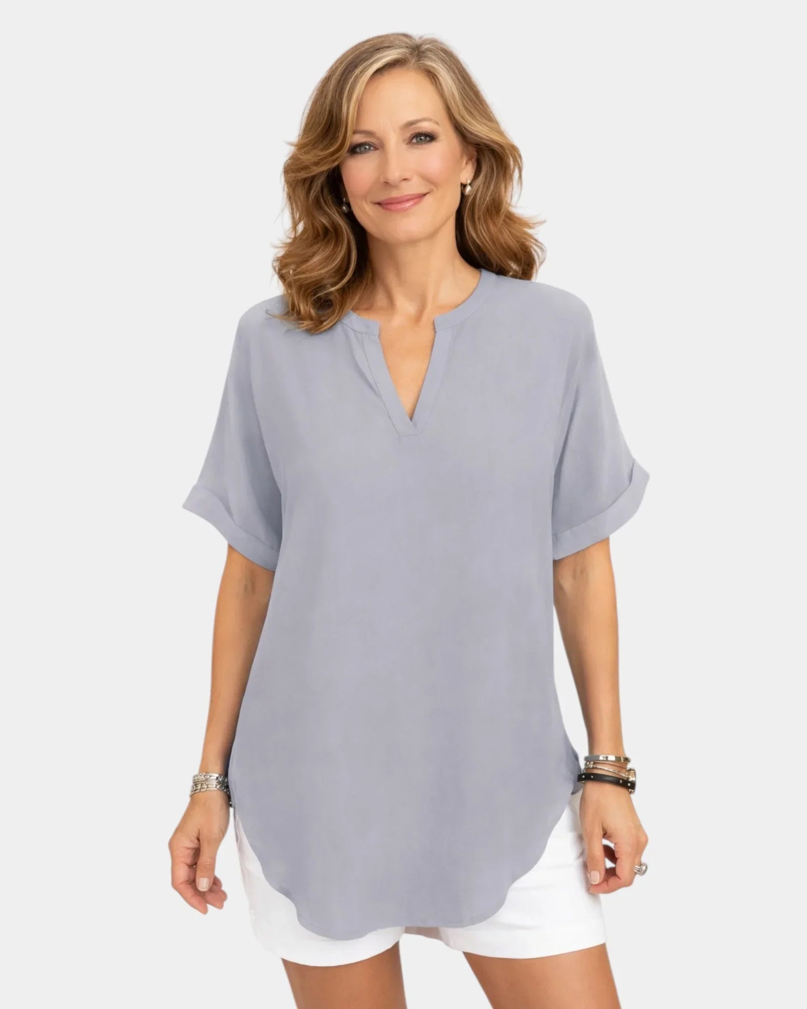Dóris | Lightweight V-neck top