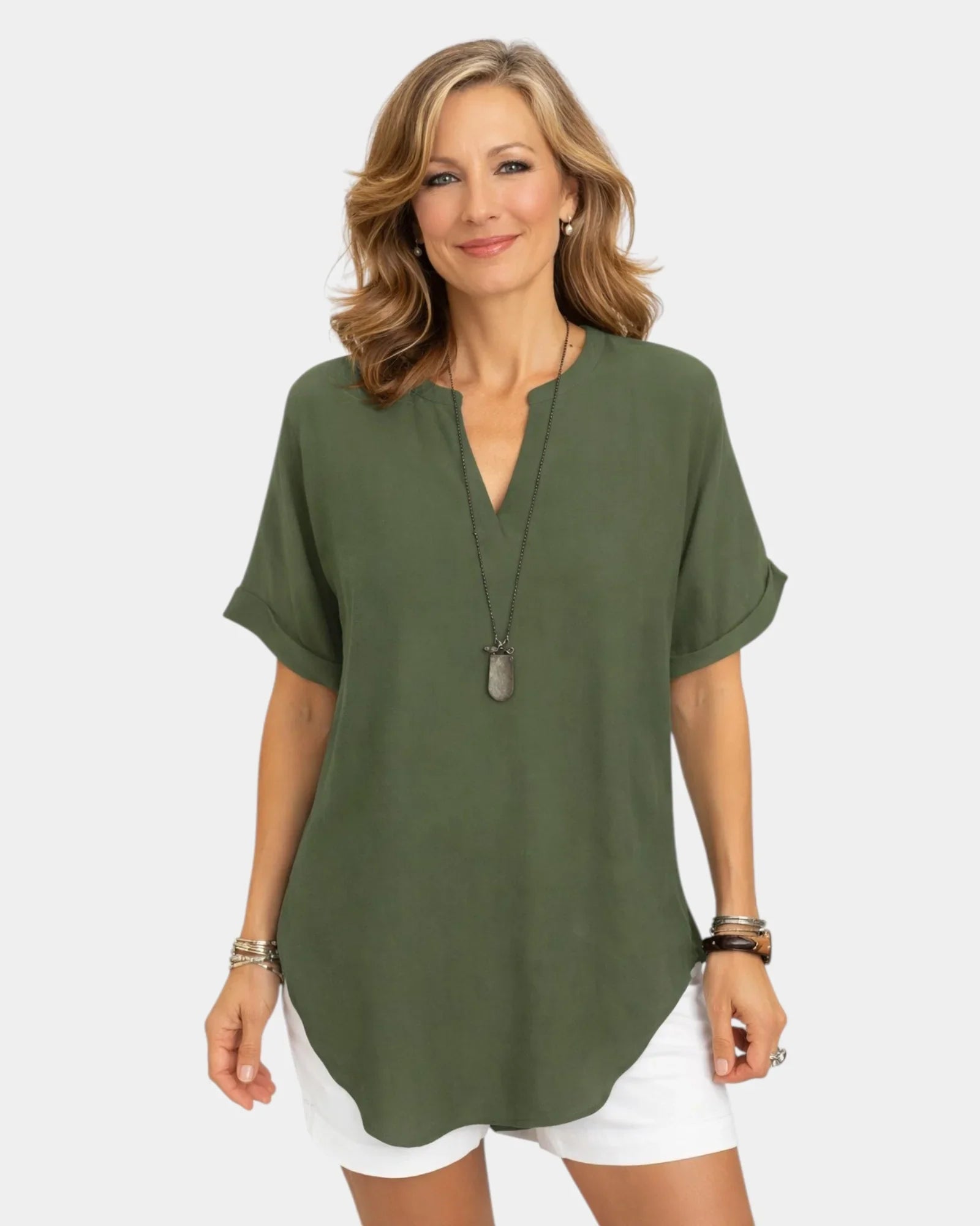 Dóris | Lightweight V-neck top