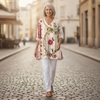 Aria | Long Printed Blouse