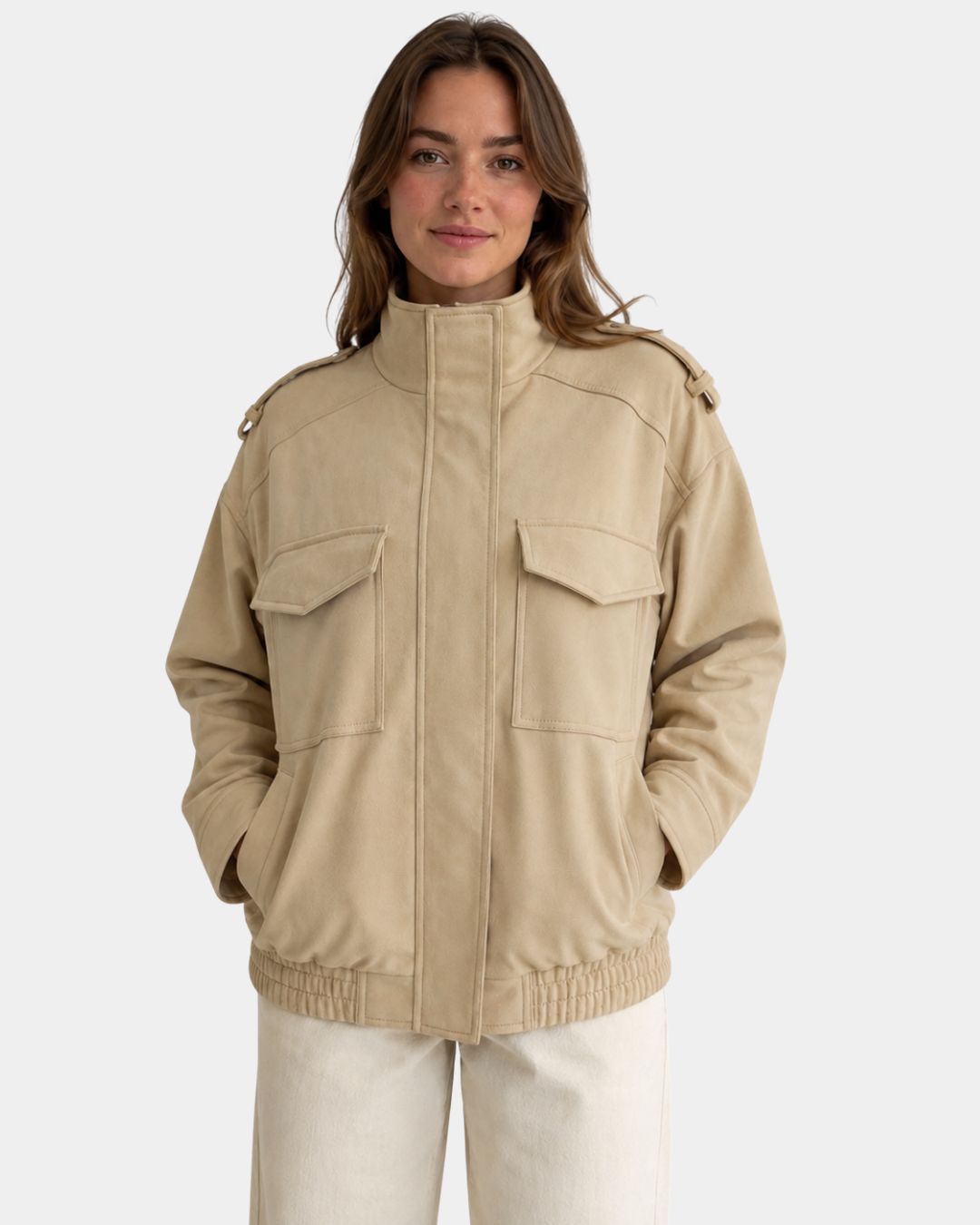 Juléane | Veste bomber élégante avec col montant