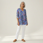 Amelie | Long Printed Blouse