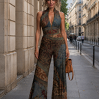 Guénola | Pleated print jumpsuit