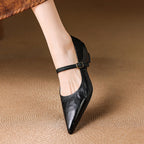 Joria | Women's Pointed-Toe Mary Jane Court Shoes