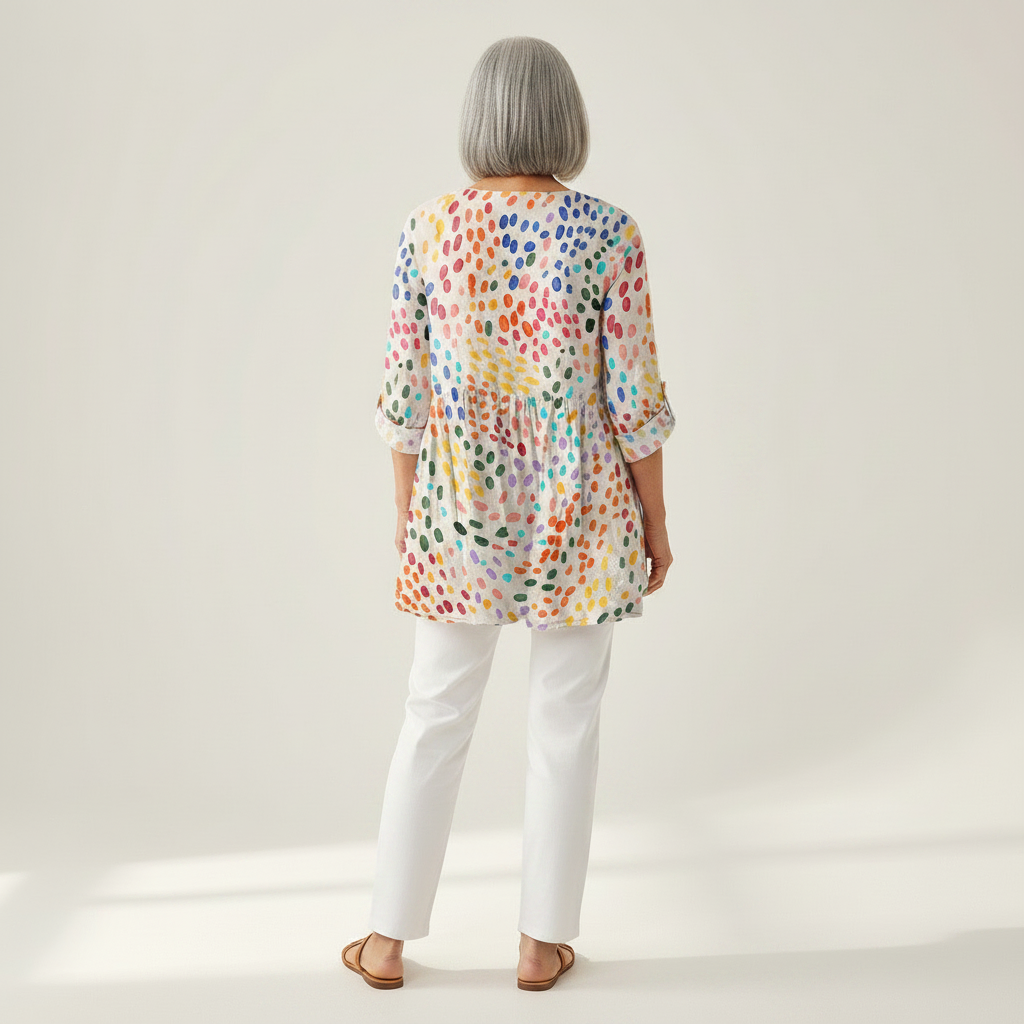 Noelle | Long Printed Blouse