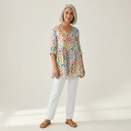 Noelle | Long Printed Blouse