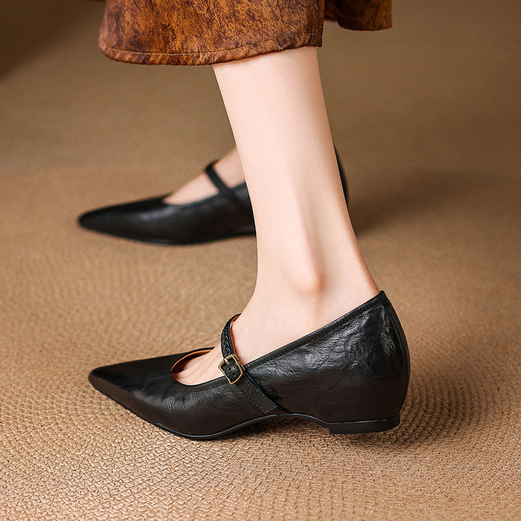 Joria | Women's Pointed-Toe Mary Jane Court Shoes