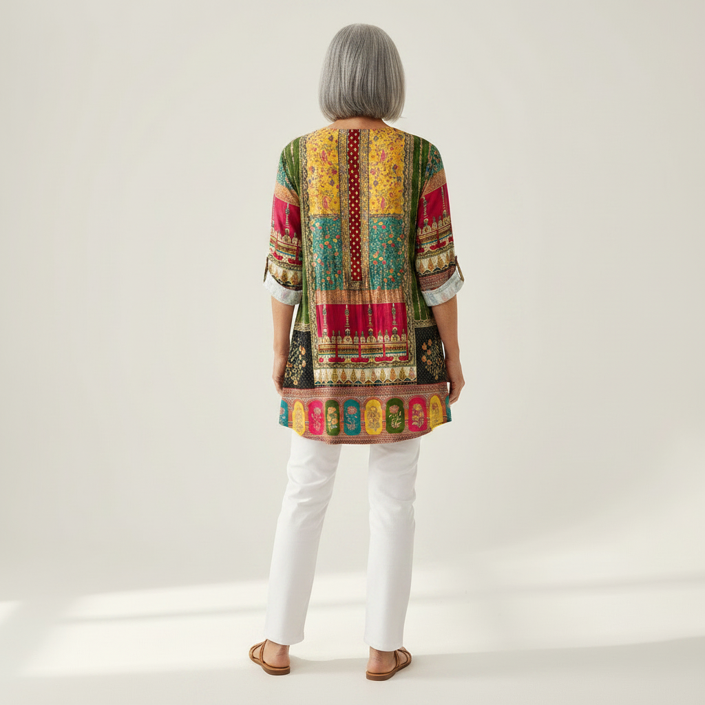 Nyla | Long Printed Blouse