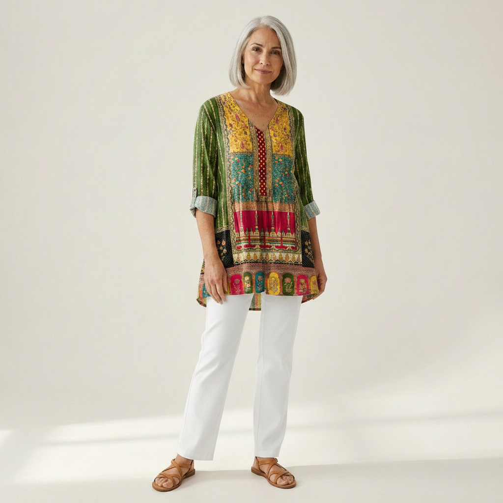 Nyla | Long Printed Blouse