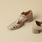 Belliora | Women's Square-Toe T-Bar Sandals