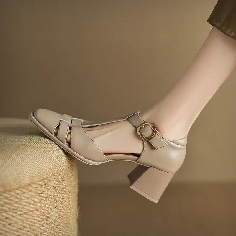 Belliora | Women's Square-Toe T-Bar Sandals