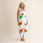 Rosalie | Vibrant Artistic Bird-Print Jumpsuit