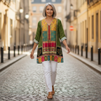 Nyla | Long Printed Blouse
