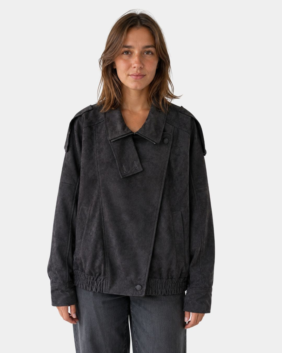 Aurésia | Veste oversize en suédine synthétique