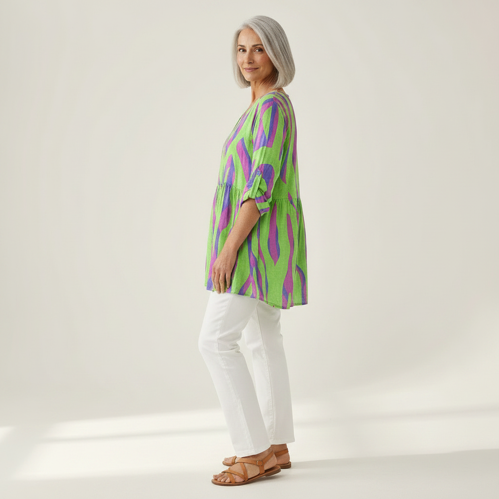 Mira | Long Printed Blouse