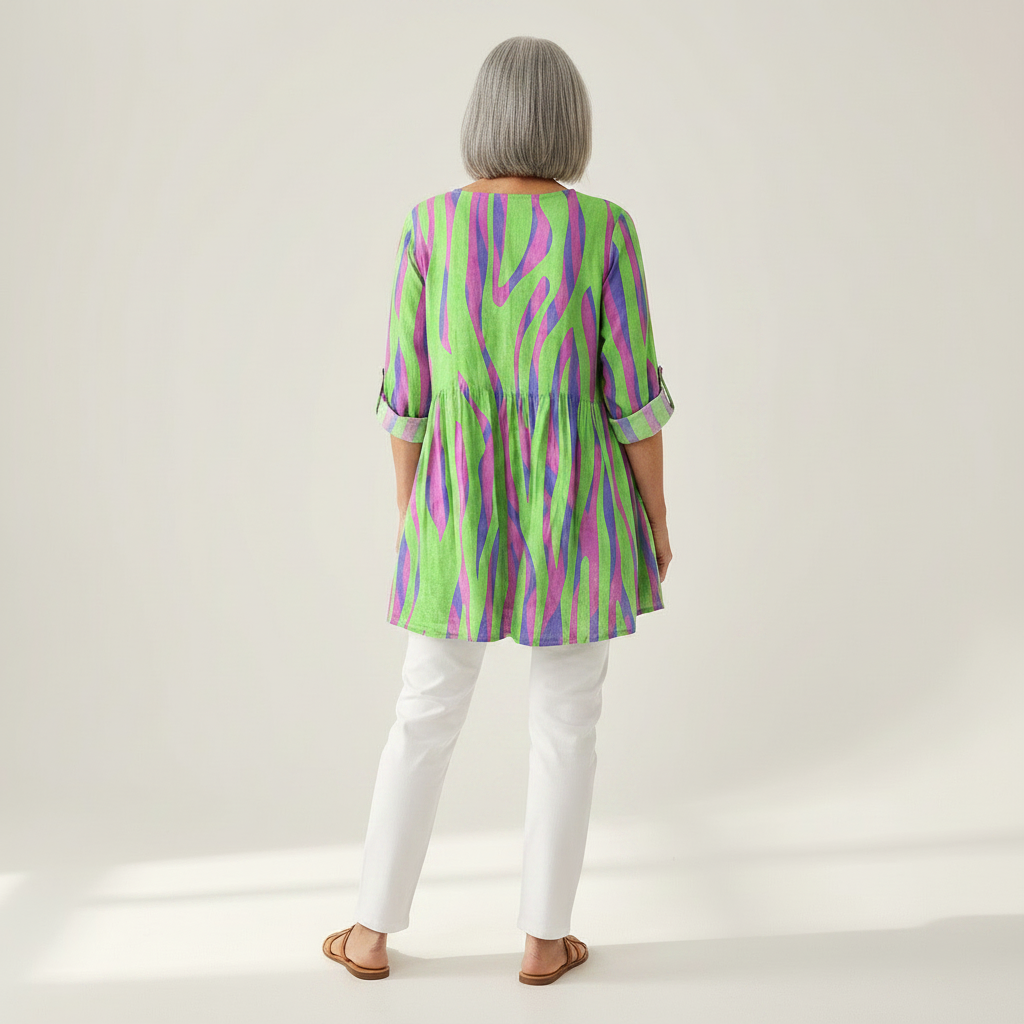 Mira | Long Printed Blouse