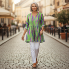 Mira | Long Printed Blouse