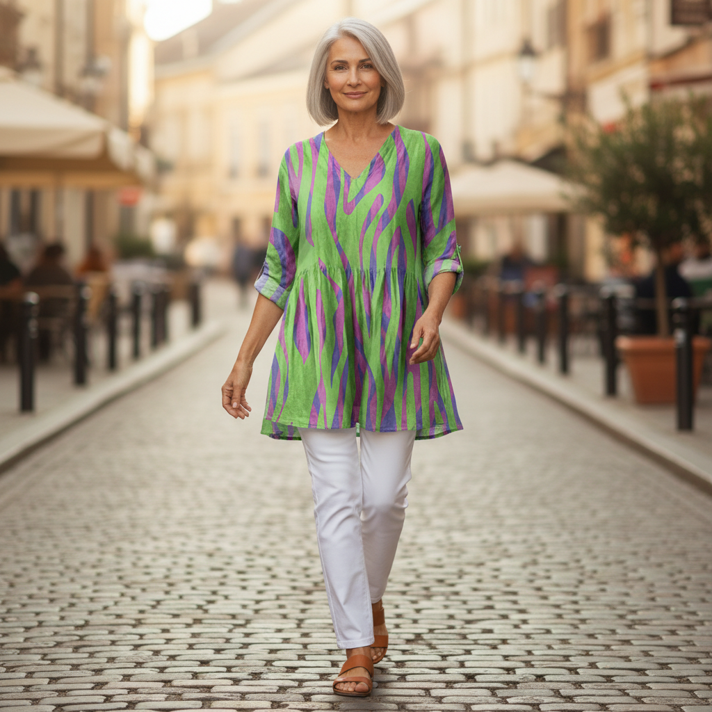 Mira | Long Printed Blouse