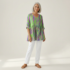 Mira | Long Printed Blouse