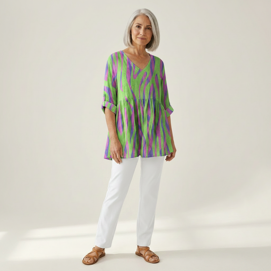 Mira | Long Printed Blouse