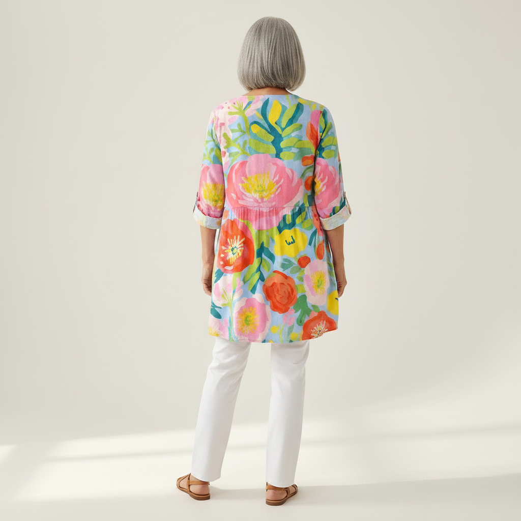 Ayra | Long Printed Blouse