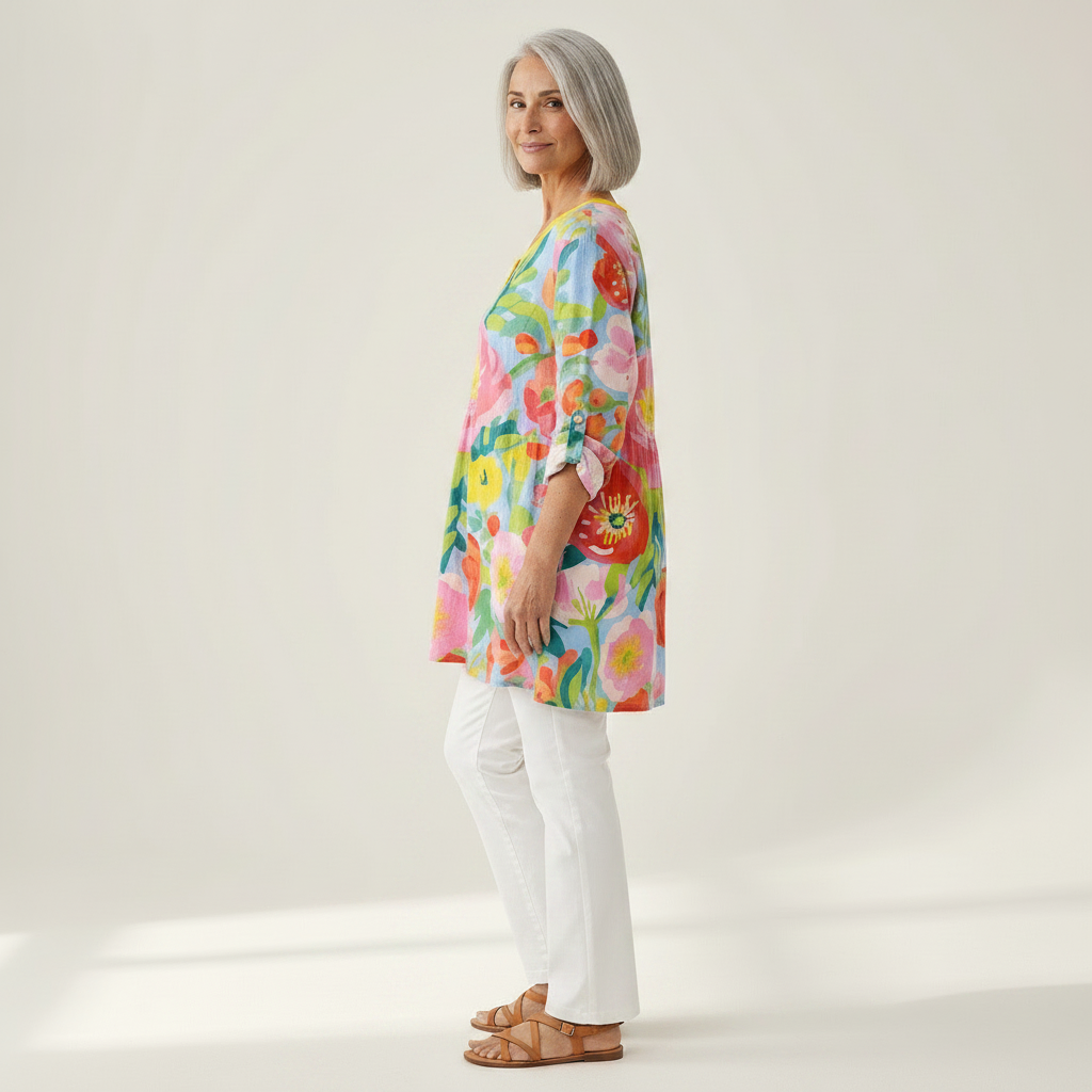Ayra | Long Printed Blouse
