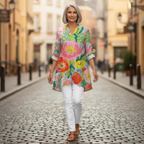 Ayra | Long Printed Blouse