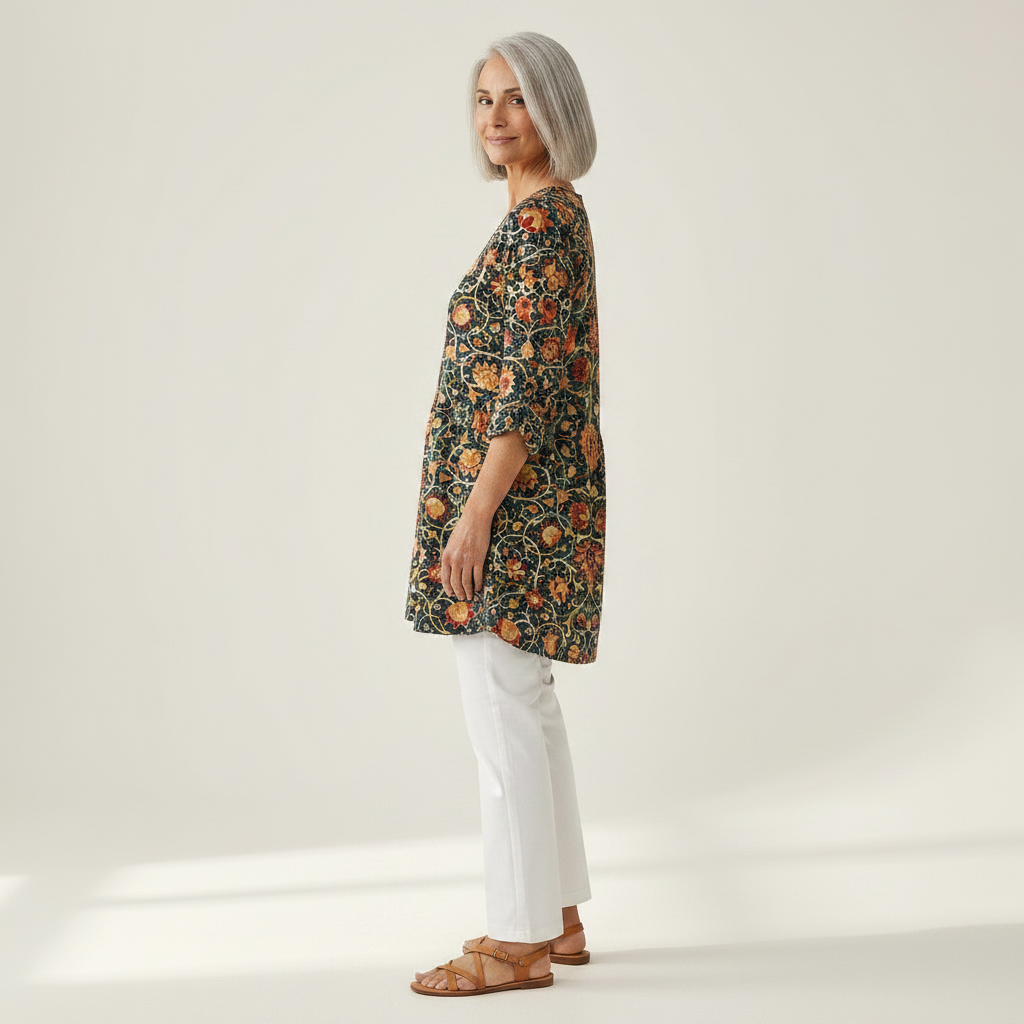 Liora | Long Printed Blouse