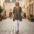 Liora | Long Printed Blouse