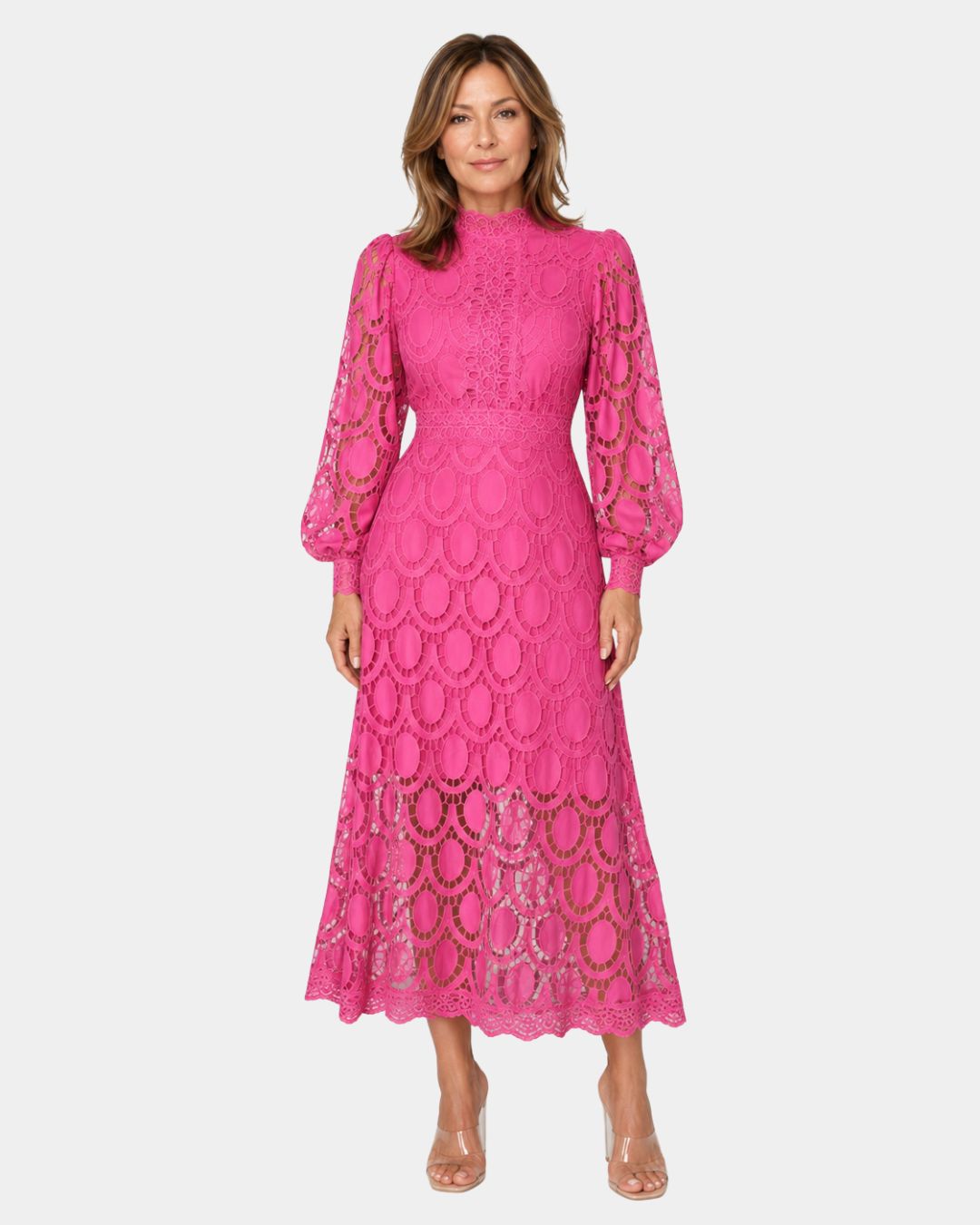 Yvette | Delicate Lace Midi Dress