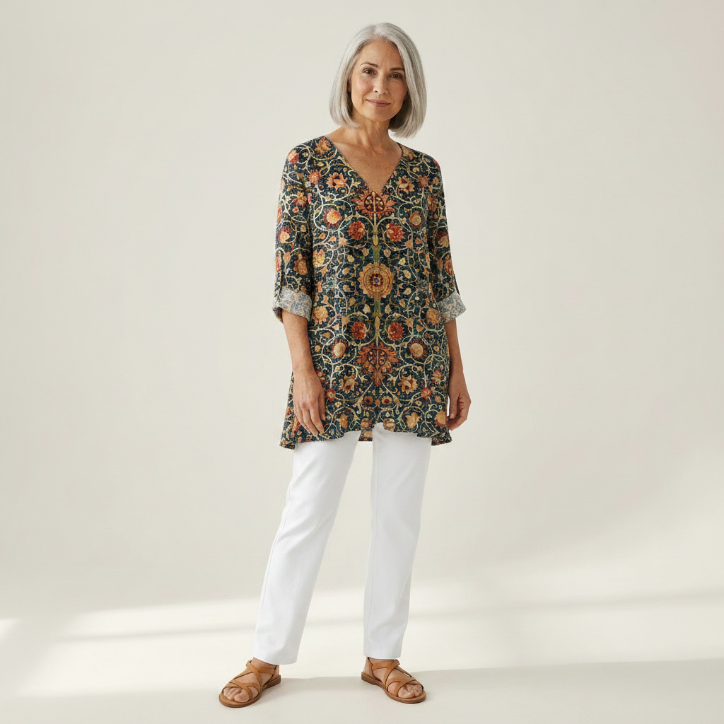 Liora | Long Printed Blouse