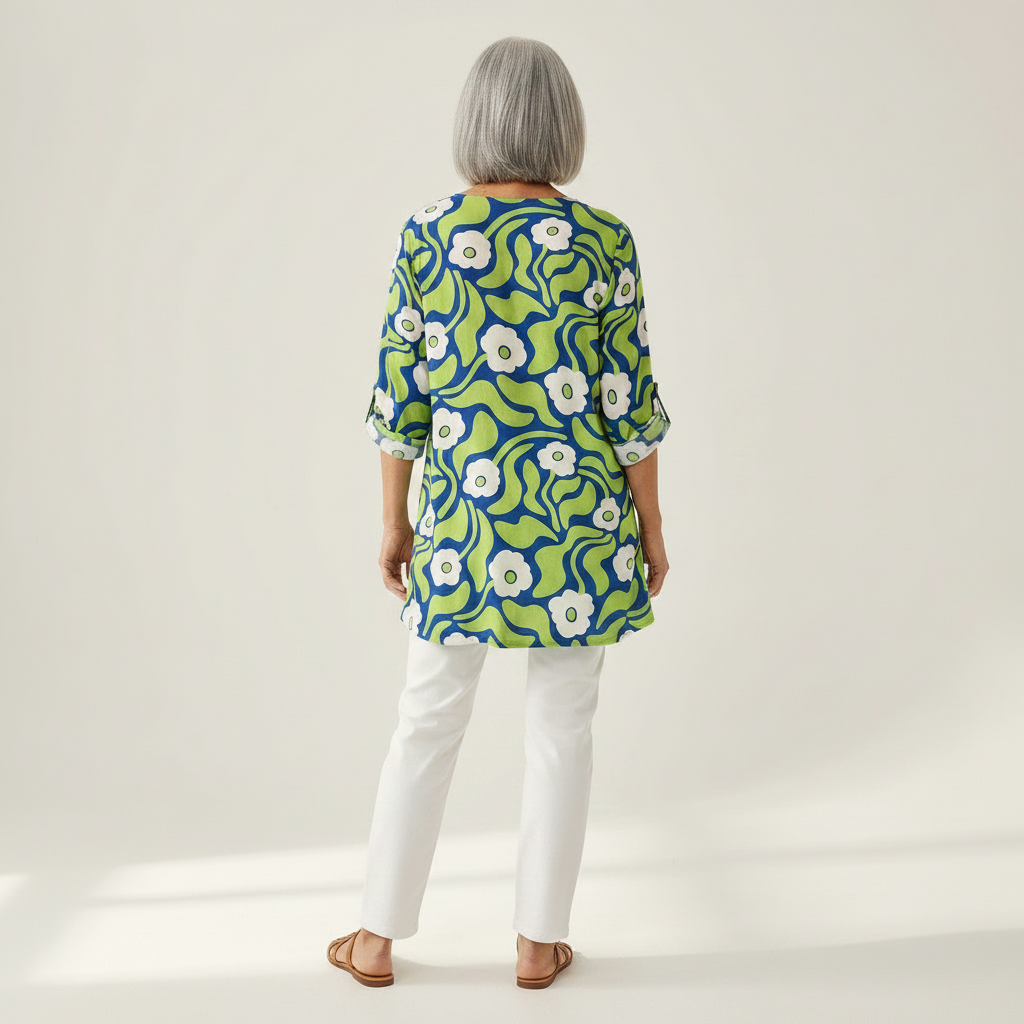 Talia | Long Printed Blouse