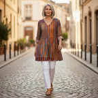 Elowen | Long Printed Blouse
