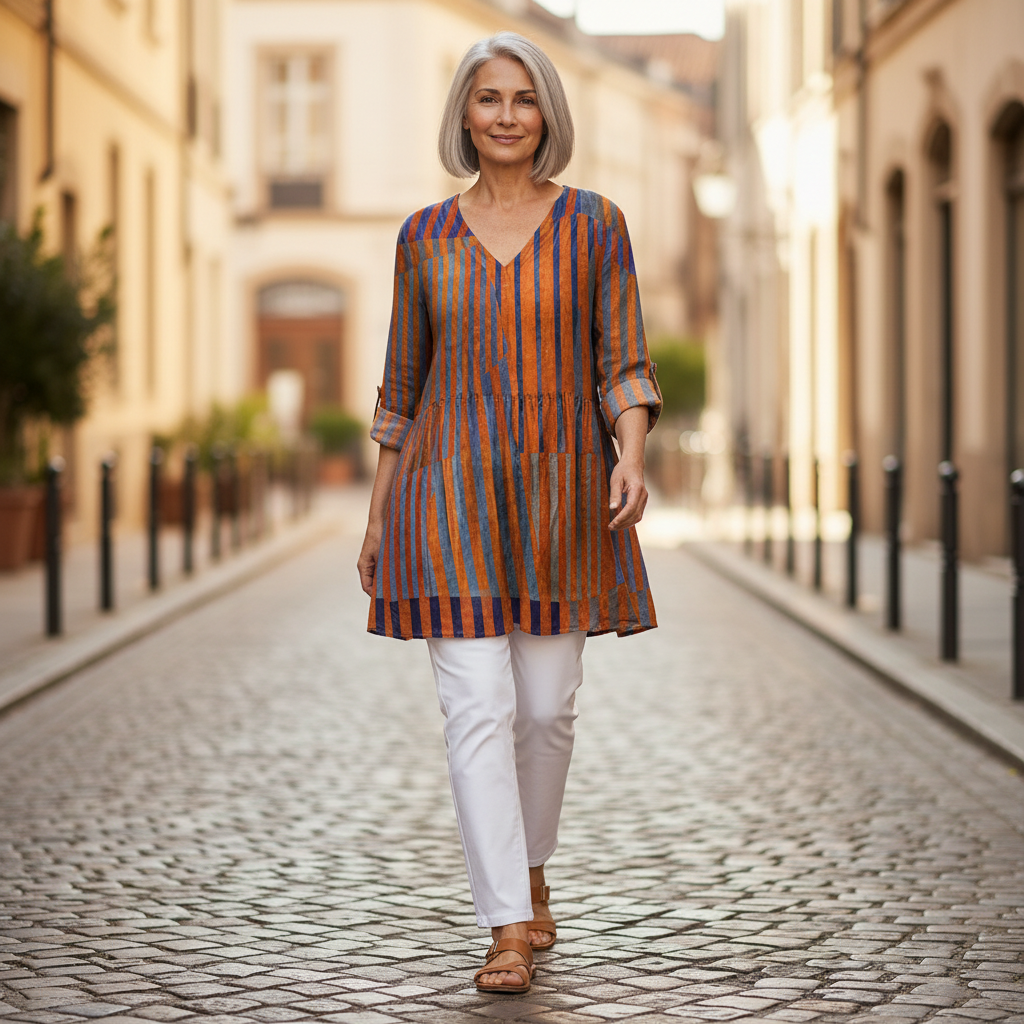 Elowen | Long Printed Blouse