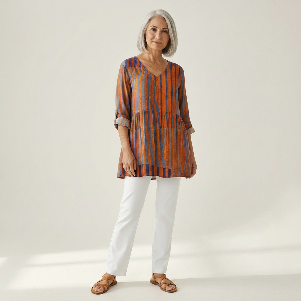 Elowen | Long Printed Blouse