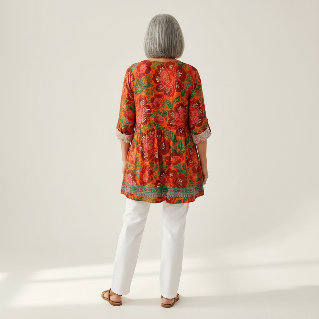 Kaia | Long Printed Blouse