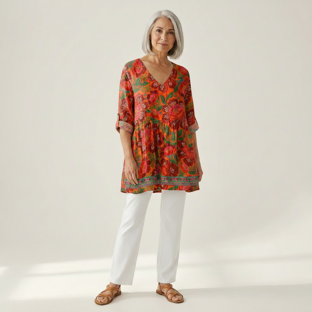 Kaia | Long Printed Blouse