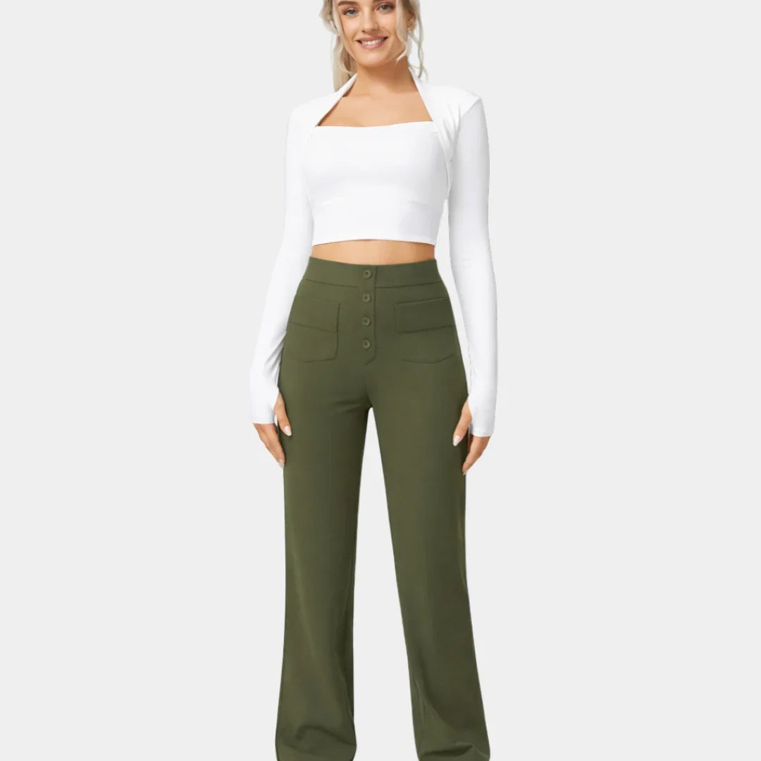 Jade | Comfortable Elastic Waist Trousers