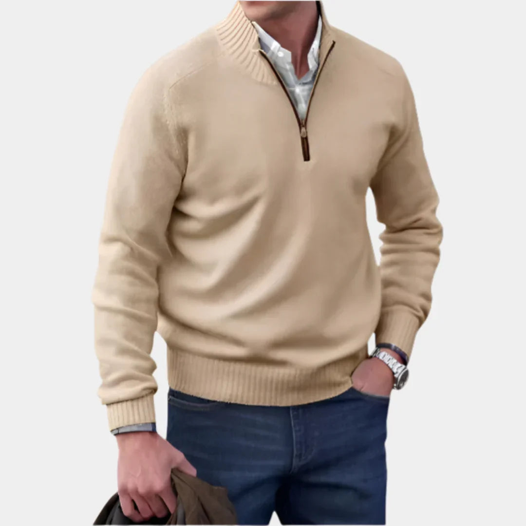 Malik | Elegant Zip-Up Jumper