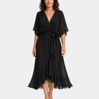 Carmen | Chiffon Dress with V-Neck