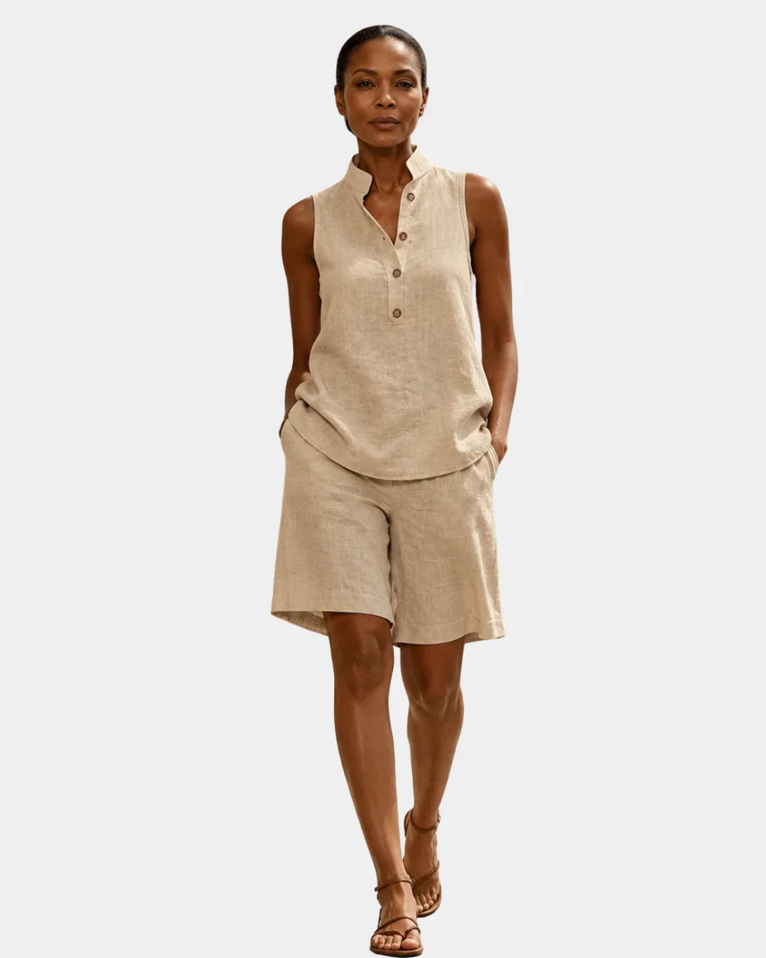 Mélior | Sleeveless Summer Set with Shorts