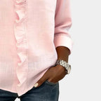 Flavie | Blouse with a V-neck and delicate ruffles