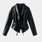 Jolysse | Manteau enveloppant en simili cuir