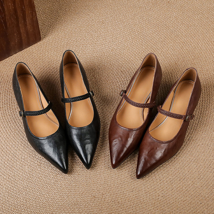 Joria | Women's Pointed-Toe Mary Jane Court Shoes